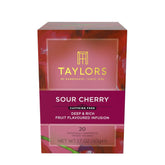 Taylors of Harrogate Sour Cherry tea bags ready for hot or iced infusions