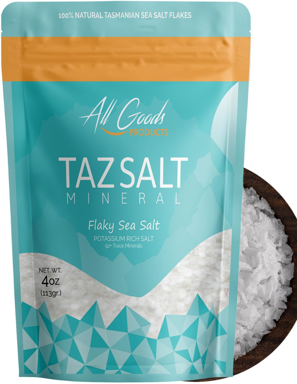 Taz Salt All Goods Tasmanian flaky sea salt jar for finishing dishes