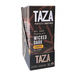 Taza Amaze Bar Ginger Pack, bold 95% cacao for a refined palate.