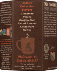 Taza Mexicano Cacao Puro disc with deep cacao flavor
