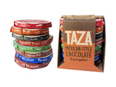 Taza Chocolate Mexicano Disc Variety Pack showing eight flavors for tasting and sharing