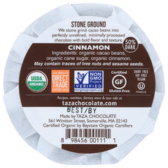 Taza Somerville factory stone mill image showing bean-to-bar craftsmanship.