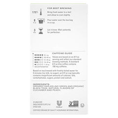 TAZO Organic Peachy Green Tea steeping cup for a refreshing brew