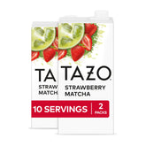 TAZO Strawberry Matcha Latte concentrate carton front offers cafe-style flavor at home