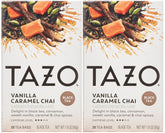TAZO Vanilla Caramel Chai tea bags ready to brew for a cozy morning