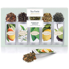 Tea Forte Single Steeps Green Mango Peach pouch for quick, flavorful cups anytime