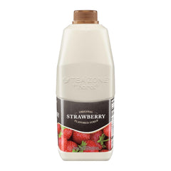 Tea Zone syrup poured into a drink for flavor boost.