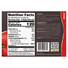 Tea Zone strawberry syrup with pump dispenser reduces waste and spills.