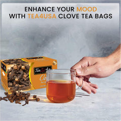 Aroma of clove and black tea as Tea4U steeps