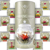 Teabloom Jasmine flowering tea close-up showing delicate jasmine aroma for a refined cup.