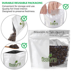Tealyra Cream Earl Grey Moonlight tea leaves reveal a robust base with citrus bergamot.