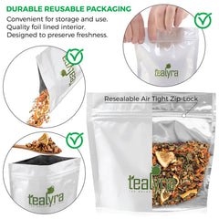 Tealyra eucalyptus lemongrass herbal tea loose leaf for cooling, soothing aroma.