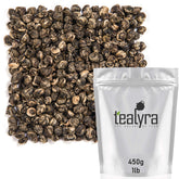 Tealyra Imperial Jasmine Dragon Pearls packaging for premium green tea