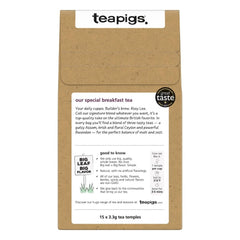 Box of Teapigs English Breakfast on the kitchen shelf, ready for daily versatility.