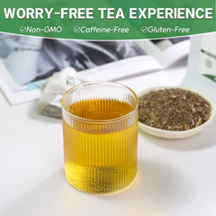 Biodegradable corn fiber TEARELAE tea bags emphasize safety and eco-friendly design.