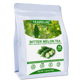 TEARELAE bitter melon tea bags show pure slices for a caffeine-free, refreshing brew.
