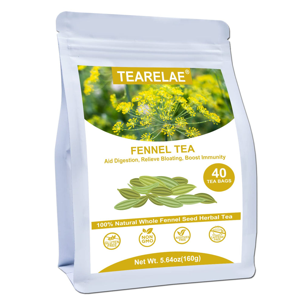 TEARELAE fennel tea bags packshot showing premium packaging and brand name