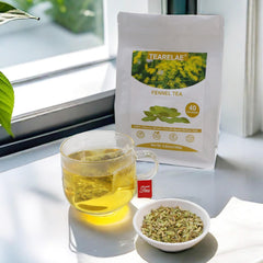 TEARELAE fennel tea bags in resealable pack preserving flavor