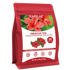 TEARELAE hibiscus tea bags pack for a caffeine-free refreshment