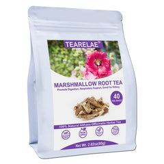 TEARELAE Marshmallow Root Tea bags 40-count, caffeine-free option for a comforting daily ritual.