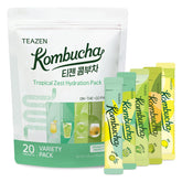 TEAZEN Kombucha Tropical Zest Lemon stick dissolves quickly for a crisp, zesty hydration boost.