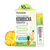 TEAZEN Pineapple Kombucha powder sachet ready to mix for probiotic hydration