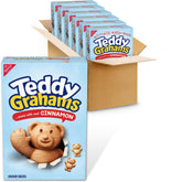 Teddy Grahams Cinnamon box front, bulk six-pack ideal for family snacks.