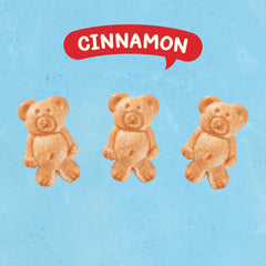 Teddy Grahams Cinnamon snacks with calcium and whole grains for kids.