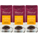 Teeccino Hazelnut Chicory ground 11oz pack ready for caffeine-free brew.