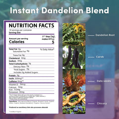 Teeccino cup with Dandelion Blend steam rising, caffeine-free beverage ready to enjoy.