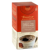 Teeccino mushroom tea bags showcase the toasted maple blend, ideal for cozy mornings