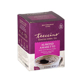 Teecino Almond Amaretto bottle shows rich herbal blend for natural energy.