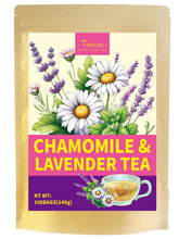 TeeLux chamomile lavender tea bags pack in a 100-count box for daily calm.