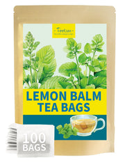 TeeLux Lemon Balm Tea Bags packaging in an eco-friendly box.