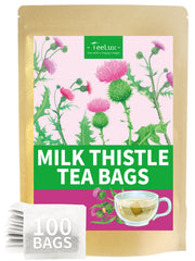 TeeLux Milk Thistle Tea Bags ready to brew for a soothing, caffeine-free cup.