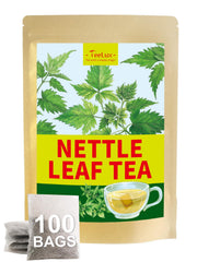 TeeLux nettle leaf tea bags in packaging showing freshness and long shelf life