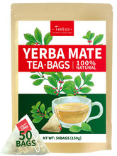 TeeLux Yerba Mate tea bag in a cup ready to pour for smooth hot or iced tea