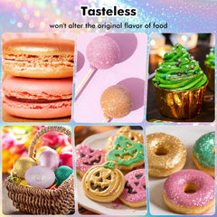 TEENTHY edible glitter rainbow jar for dazzling desserts and beverages.