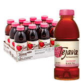 Tejava Raspberry Black Tea bottle shows pure flavor and unsweetened refreshment