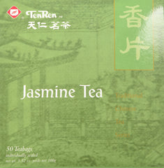 Ten Ren Jasmine tea bags in a box of 50 for easy daily brewing