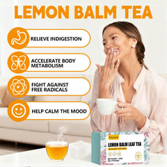 Tenyxarae lemon balm tea bags steep captures fragrant aroma for a soothing ritual.
