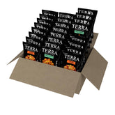 Terra Original sweet potato vegetable chips close-up; crisp texture and vibrant color.