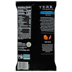 Terra Vegetable Chips sea salt bag shot highlights light seasoning.