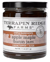 Terrapin Ridge Apple Maple Bacon Jam jar ready for glaze on pork.