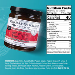 Pour Terrapin Ridge Bacon Jam over cream cheese for a savory dip.