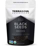Terrasoul Black Cumin Seeds pack shot, highlighting organic quality for flavorful cooking.