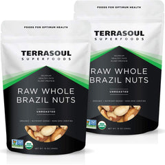 Terrasoul Brazil nuts raw 2lb bag ideal for snacking and baking.