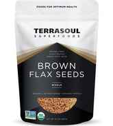 Terrasoul brown flax seeds in a 2lb bag provide an easy omega-3 boost.