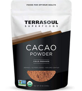 Terrasoul Superfoods cacao powder pouch 16 oz for baking and antioxidant-rich smoothies