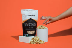 Terrasoul cashews topping a fresh salad for extra texture.